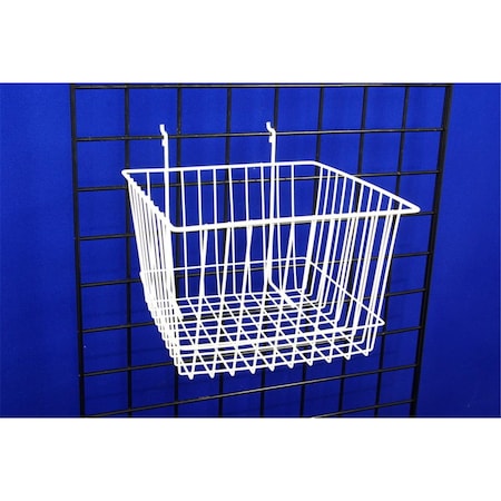 Dwellingdesigns BSK14WTE 12 x 12 x 8 in Sloped Front Basket White DW1104884